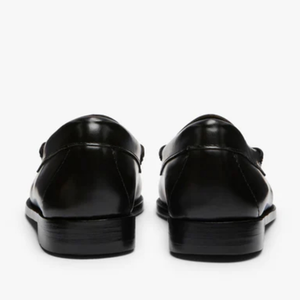 G.H. Bass & Co. Bass Weejuns Black & White Fringe Loafers Size 5 NWT - Picture 5 of 12